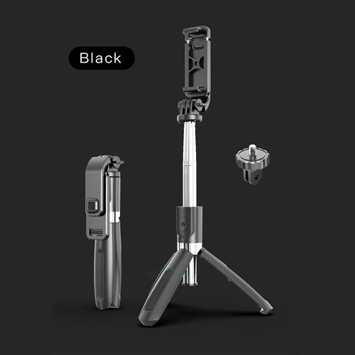 JMT-629450 Wireless Bluetooth Selfie Stick with Remote Control and Tripod, Compatible with Smartphones and Action Cameras