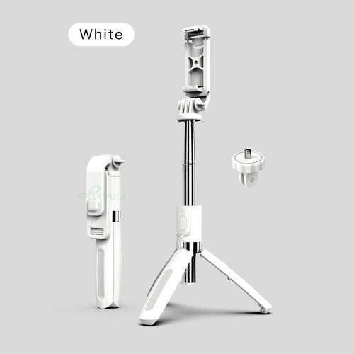 JMT-629450 Wireless Bluetooth Selfie Stick with Remote Control and Tripod, Compatible with Smartphones and Action Cameras