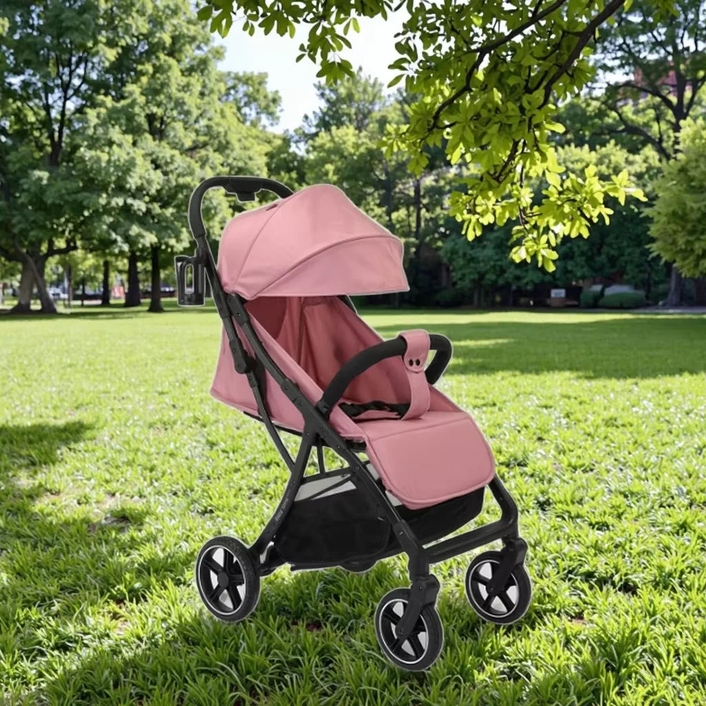 JMT-629578 Compact One-Button Folding Baby Stroller for Convenient Travel with Gravity Mechanism