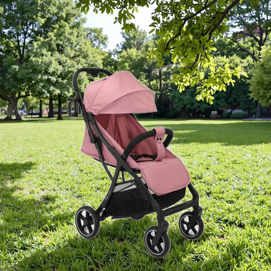 JMT-629578 Compact One-Button Folding Baby Stroller for Convenient Travel with Gravity Mechanism