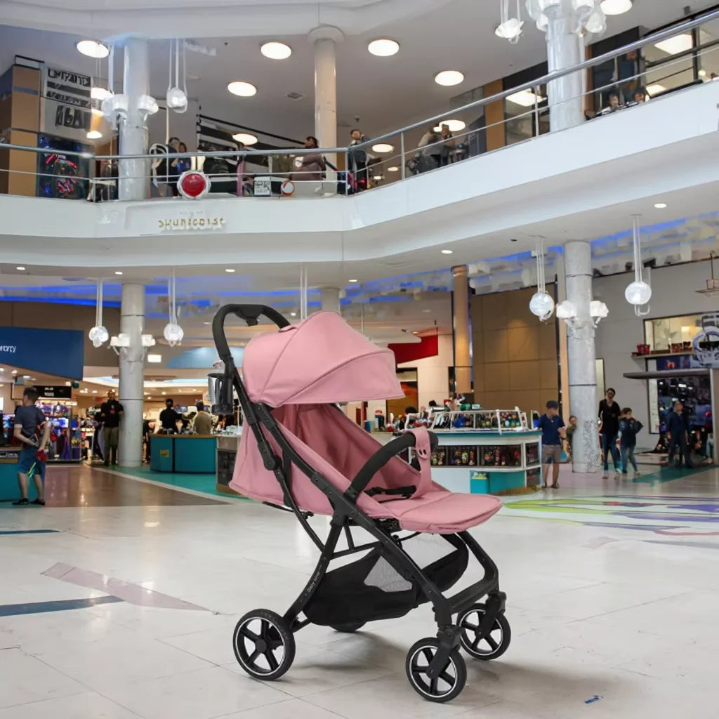 JMT-629578 Compact One-Button Folding Baby Stroller for Convenient Travel with Gravity Mechanism