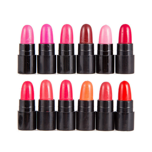 JMT-629706 12 Color Moisturizing Lipstick Set - Diminishes Lip Lines & Lasting Color, 90x36x43mm