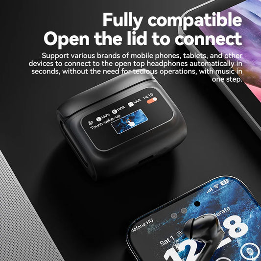 JMT-629770 True Wireless Earbuds with Noise Cancelling and Hi-Fi Sound for Sports Use, In-Ear Headphones with Microphone