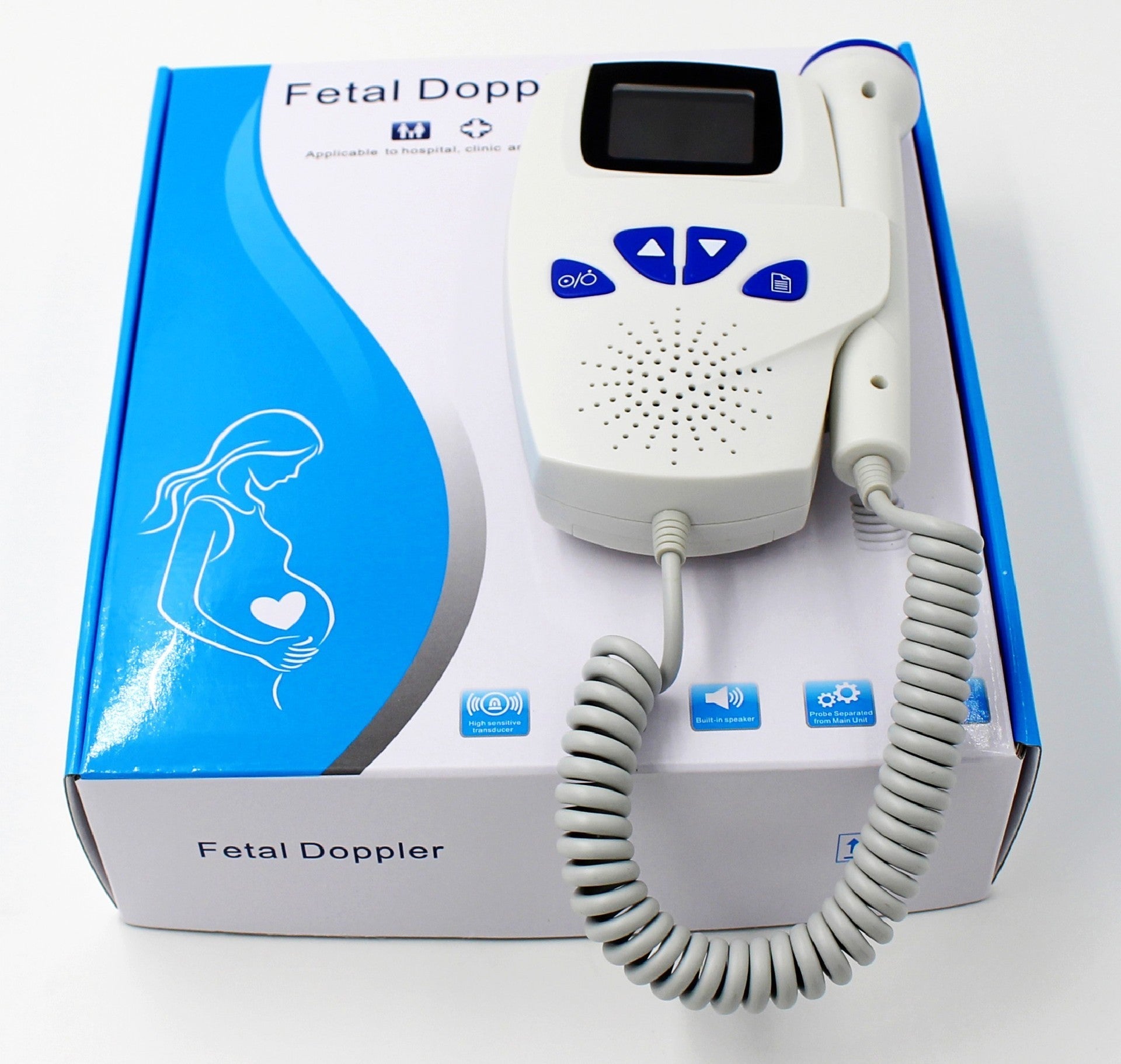 JMT-629834 Digital Dual Display Fetal Heart Rate Monitor with Ergonomic Design and Replaceable Probe