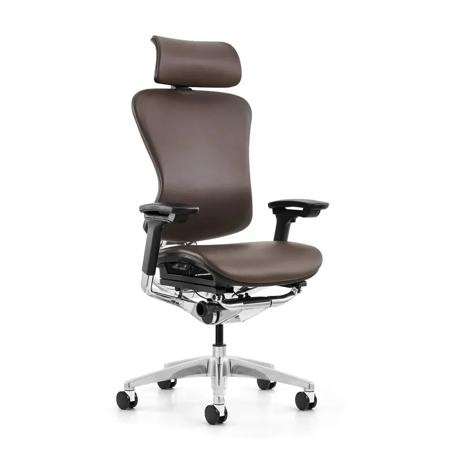 JMT-630026 Ergonomic Adjustable High Back Leather Recliner with Swivel Base for Office Use