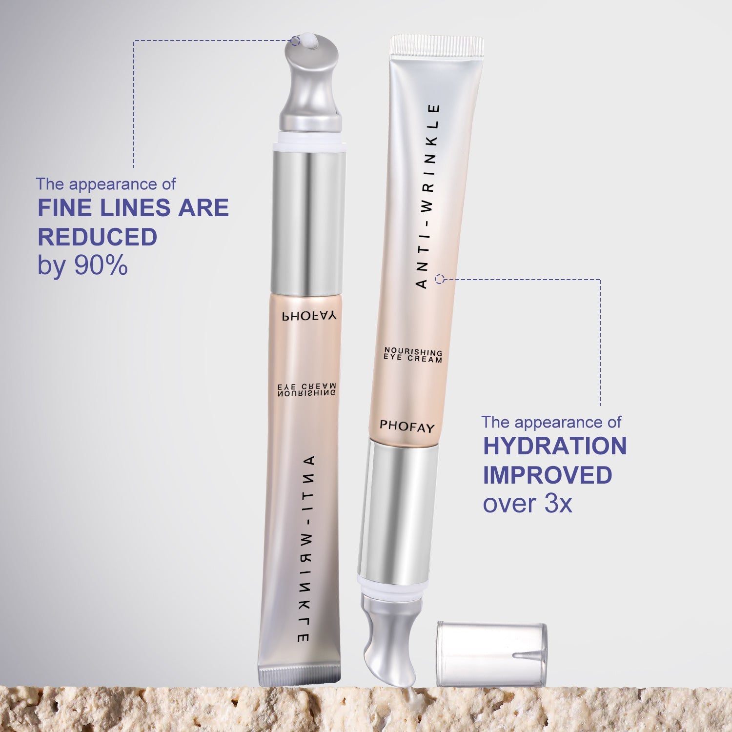 JMT-630026 Moisturizing Anti-Wrinkle Eye Cream with Massage Applicator - 14ML