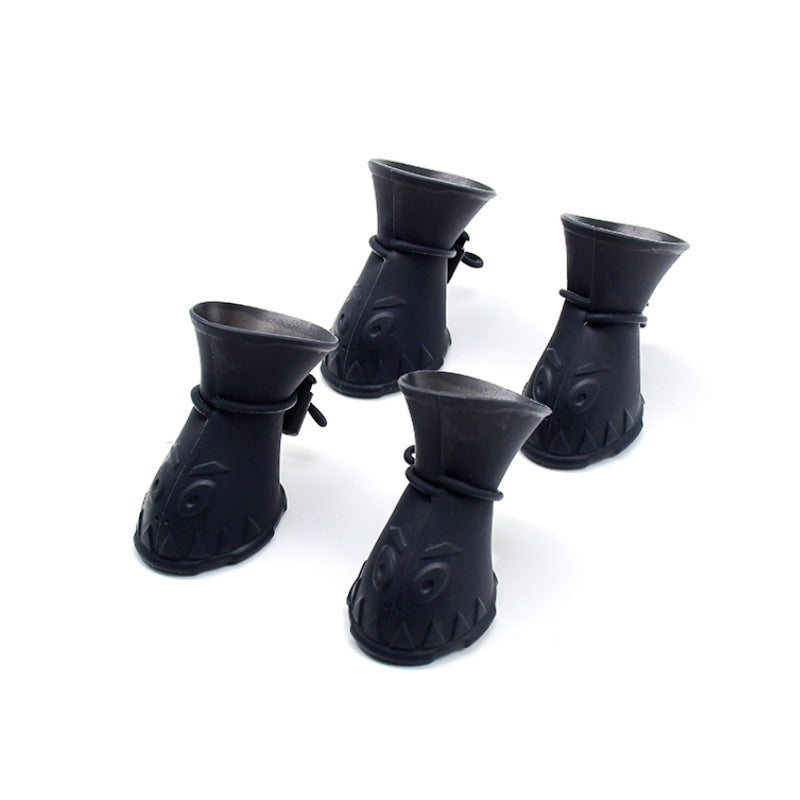 JMT-630218 Dog Non-Slip Soft Shoes for Puppies - Multi-Color Pet Shoe Covers (Set of 4)