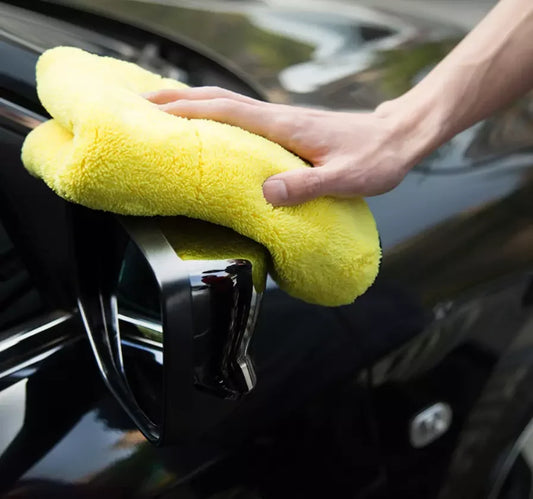 JMT-630218 Super Absorbent Microfiber Towel for Car Cleaning, 30x60cm, Grey and Yellow, Lightweight Microfiber Cloth