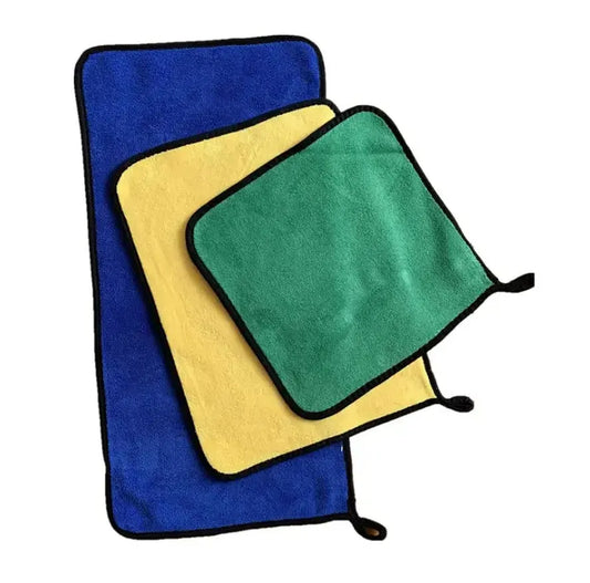 JMT-630218 Super Absorbent Microfiber Towel for Car Cleaning, 30x60cm, Grey and Yellow, Lightweight Microfiber Cloth