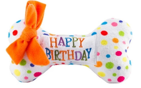 JMT-630410 Plush Birthday Cake and Gift Box Dog Toy Set for Playtime Fun