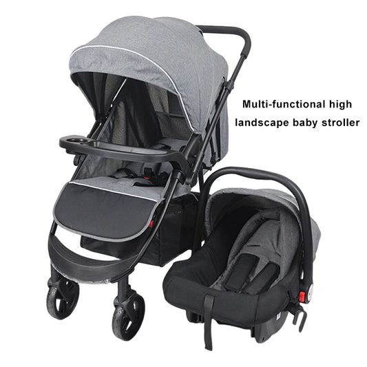 JMT-630730 2 in 1 Be-directional Baby Stroller with Car Seat for Toddlers - Lightweight Folding Design