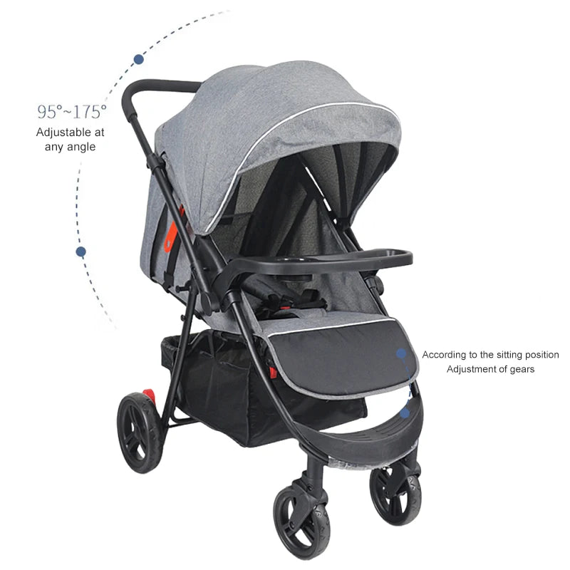 JMT-630730 2 in 1 Be-directional Baby Stroller with Car Seat for Toddlers - Lightweight Folding Design