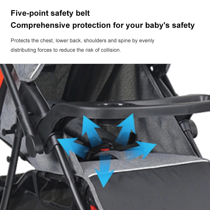 JMT-630730 2 in 1 Be-directional Baby Stroller with Car Seat for Toddlers - Lightweight Folding Design