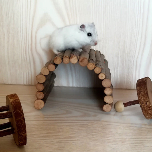 JMT-630730 Natural Apple Wood Hamster Escape Tunnel for Small Pets - Custom Sizes Available