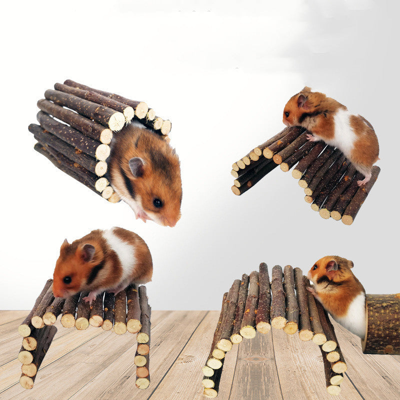 JMT-630730 Natural Apple Wood Hamster Escape Tunnel for Small Pets - Custom Sizes Available
