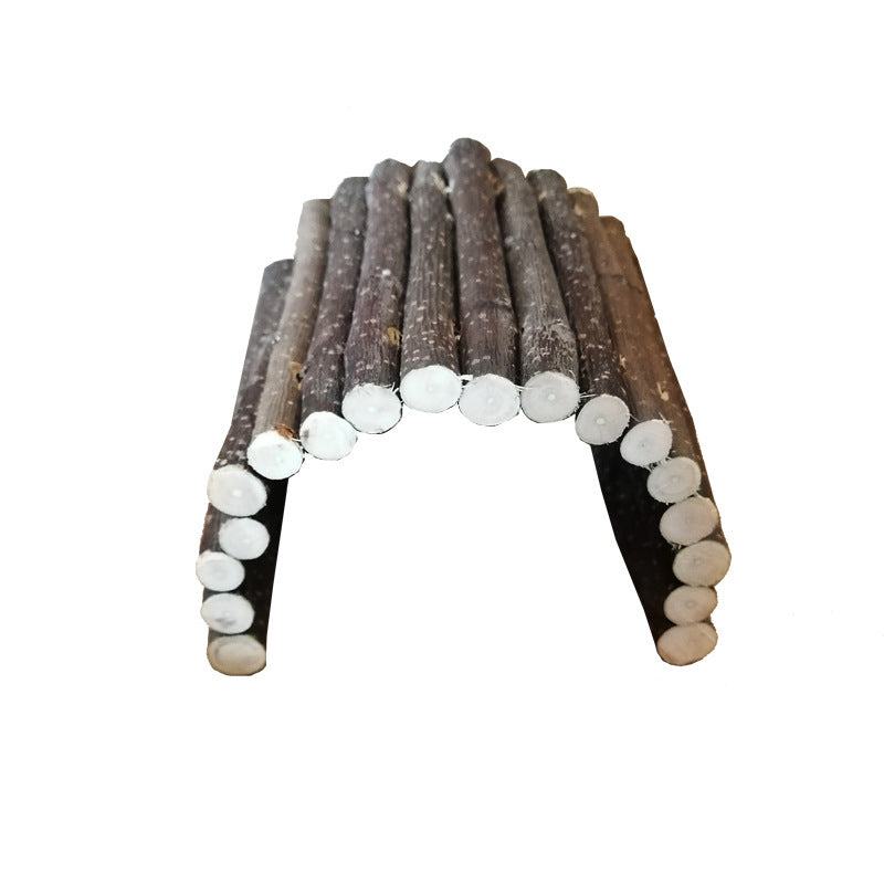 JMT-630730 Natural Apple Wood Hamster Escape Tunnel for Small Pets - Custom Sizes Available