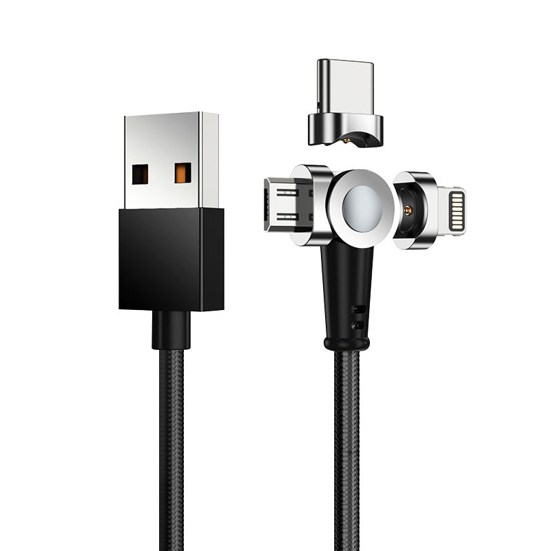 JMT-630922 3-in-1 Magnetic Charging Cable with LED Indicator for Easy One-Handed Use
