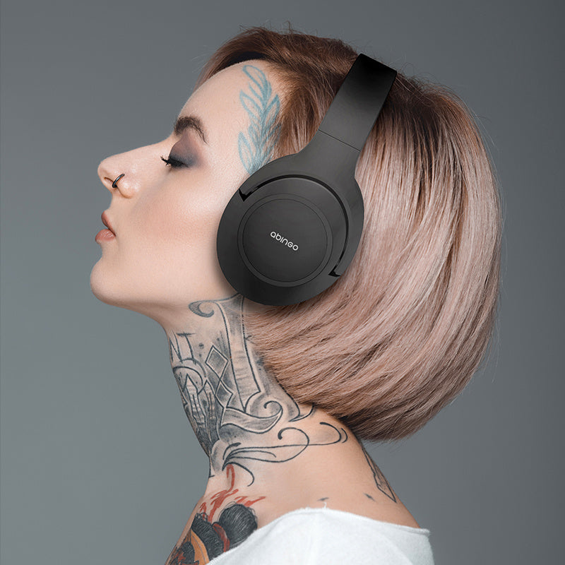 JMT-631242 Active Noise Cancellation Bluetooth Headset - Wireless Music Headphones with Metal and Plastic Design
