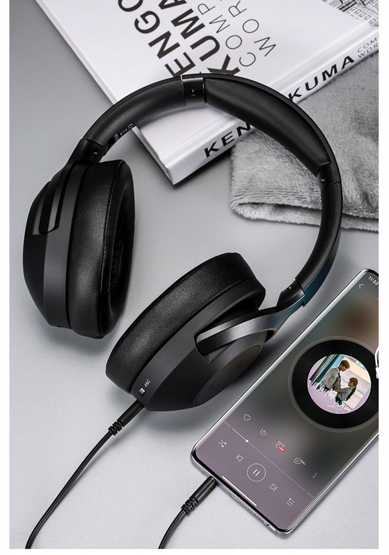 JMT-631242 Active Noise Cancellation Bluetooth Headset - Wireless Music Headphones with Metal and Plastic Design