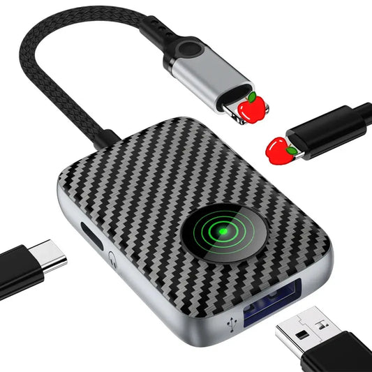 JMT-631242 Lightning to USB 3.0 and Type-C OTG Adapter with Type-C Headphone Jack for Fast Charging iPhone 7 8 X 11 12 Pro Max