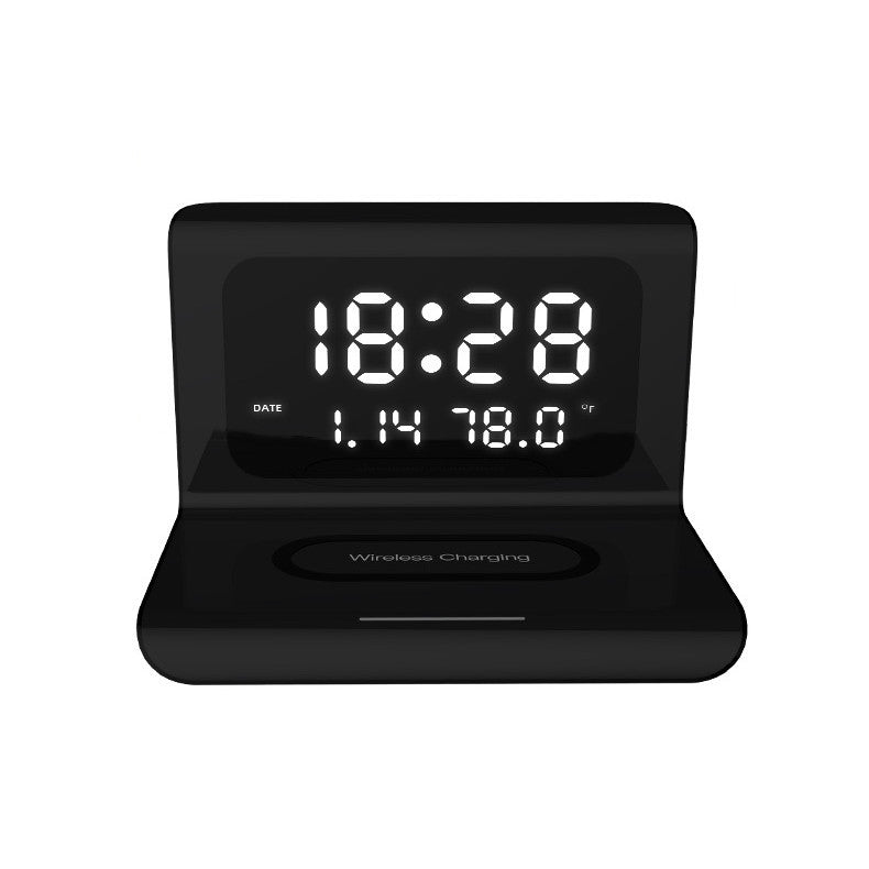 JMT-631434 Wireless Charging Alarm Clock with Perpetual Calendar and Temperature Display