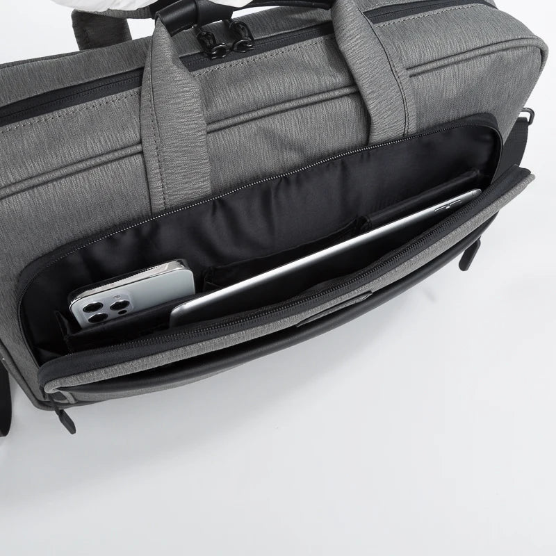 JMT-631562 15.6 Inch Simple Laptop Bag for Men - Stylish Attache Case and Backpack Combo Model 21SG-9557D