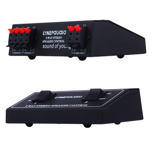 JMT-631754 One in Two Out Audio Signal Switcher with Heavy Rocker Arm Switch and Color Coded Terminals