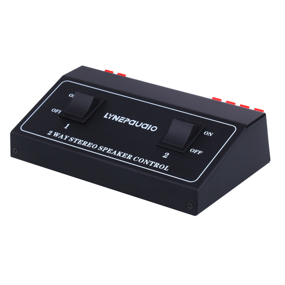 JMT-631754 One in Two Out Audio Signal Switcher with Heavy Rocker Arm Switch and Color Coded Terminals