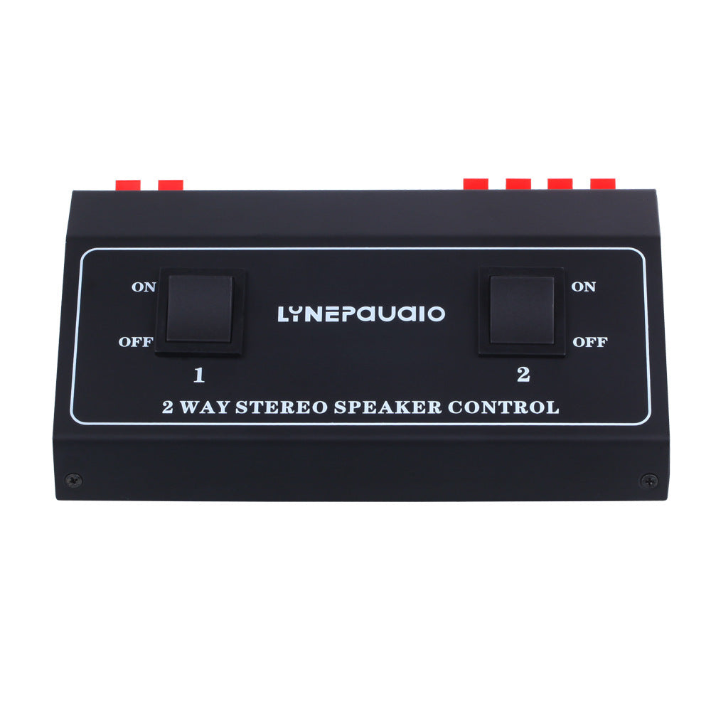 JMT-631754 One in Two Out Audio Signal Switcher with Heavy Rocker Arm Switch and Color Coded Terminals