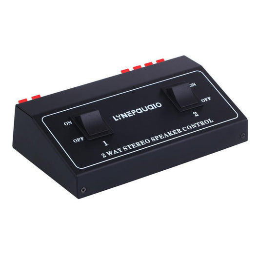 JMT-631754 One in Two Out Audio Signal Switcher with Heavy Rocker Arm Switch and Color Coded Terminals