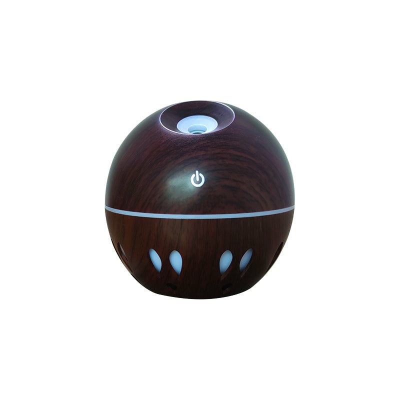 JMT-631882 Colorful LED Night Light Humidifier with Dark and Light Wood Grain Finishes