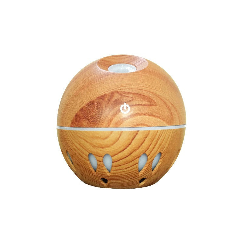 JMT-631882 Colorful LED Night Light Humidifier with Dark and Light Wood Grain Finishes