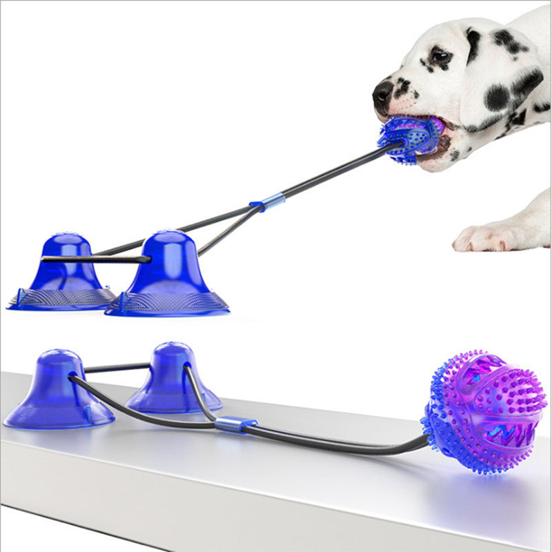 JMT-631882 Multifunctional Dog Tug Rope Toy with Suction Cups for Chewing and Dental Care