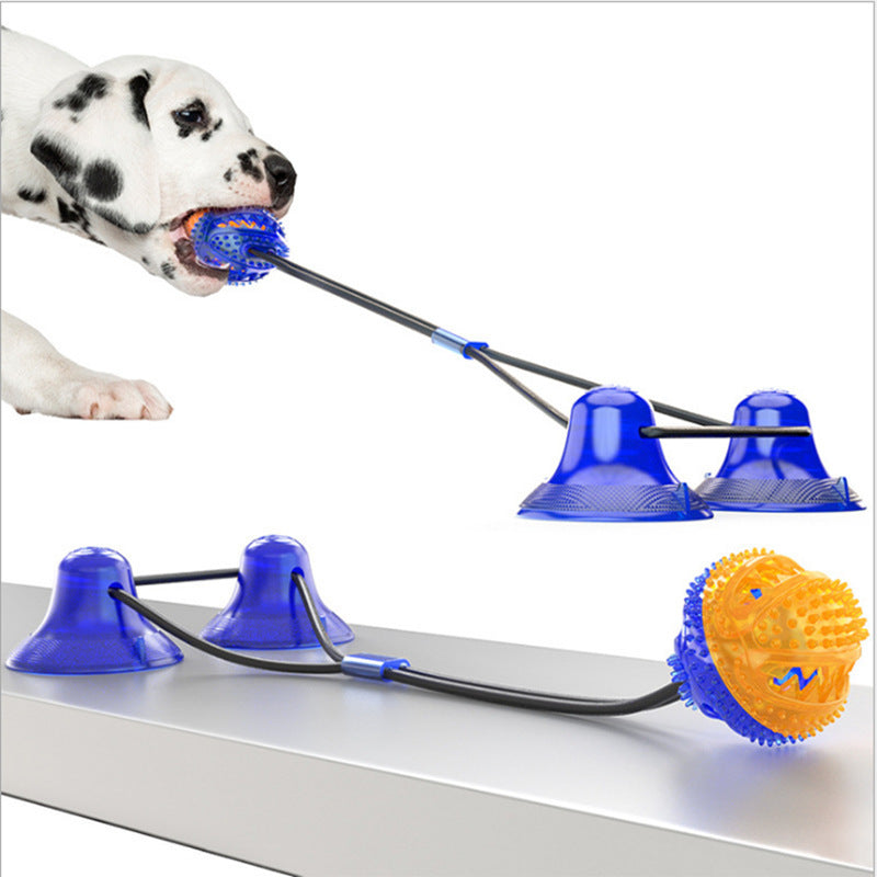 JMT-631882 Multifunctional Dog Tug Rope Toy with Suction Cups for Chewing and Dental Care