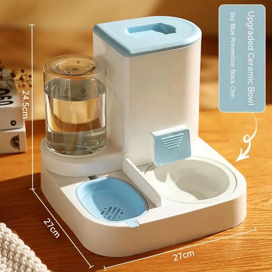 JMT-632266 Automatic Pet Feeder with Smart Control for Dogs and Cats - Dual Food and Water Bowls
