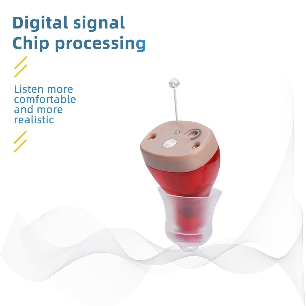 JMT-632394 Rechargeable CIC Hearing Aid with Sound Amplifier and Built-in Volume Control for Enhanced Hearing