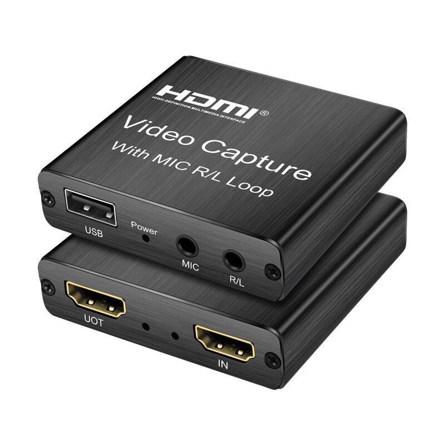 JMT-632906 HDMI Video Capture Card for Recording and Streaming with USB2.0 Interface, 4K Input, 1080P Output, and Microphone Support