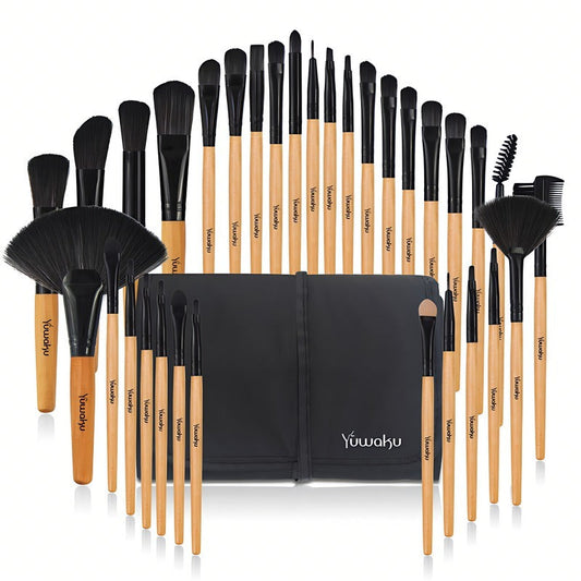 JMT-633162 Portable 32-Piece Travel Makeup Brush Set for On-the-Go Application