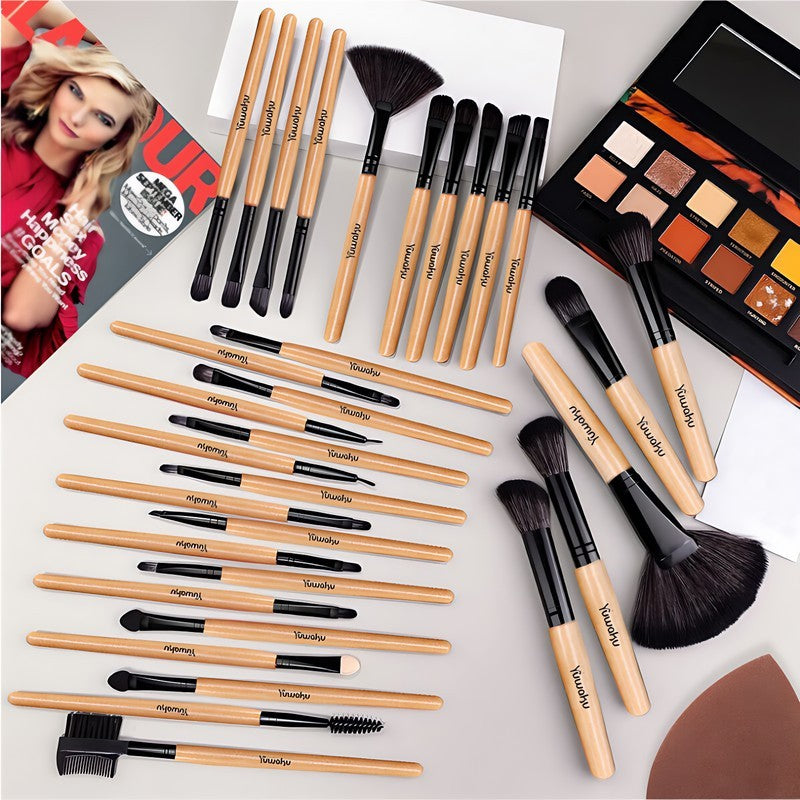 JMT-633162 Portable 32-Piece Travel Makeup Brush Set for On-the-Go Application