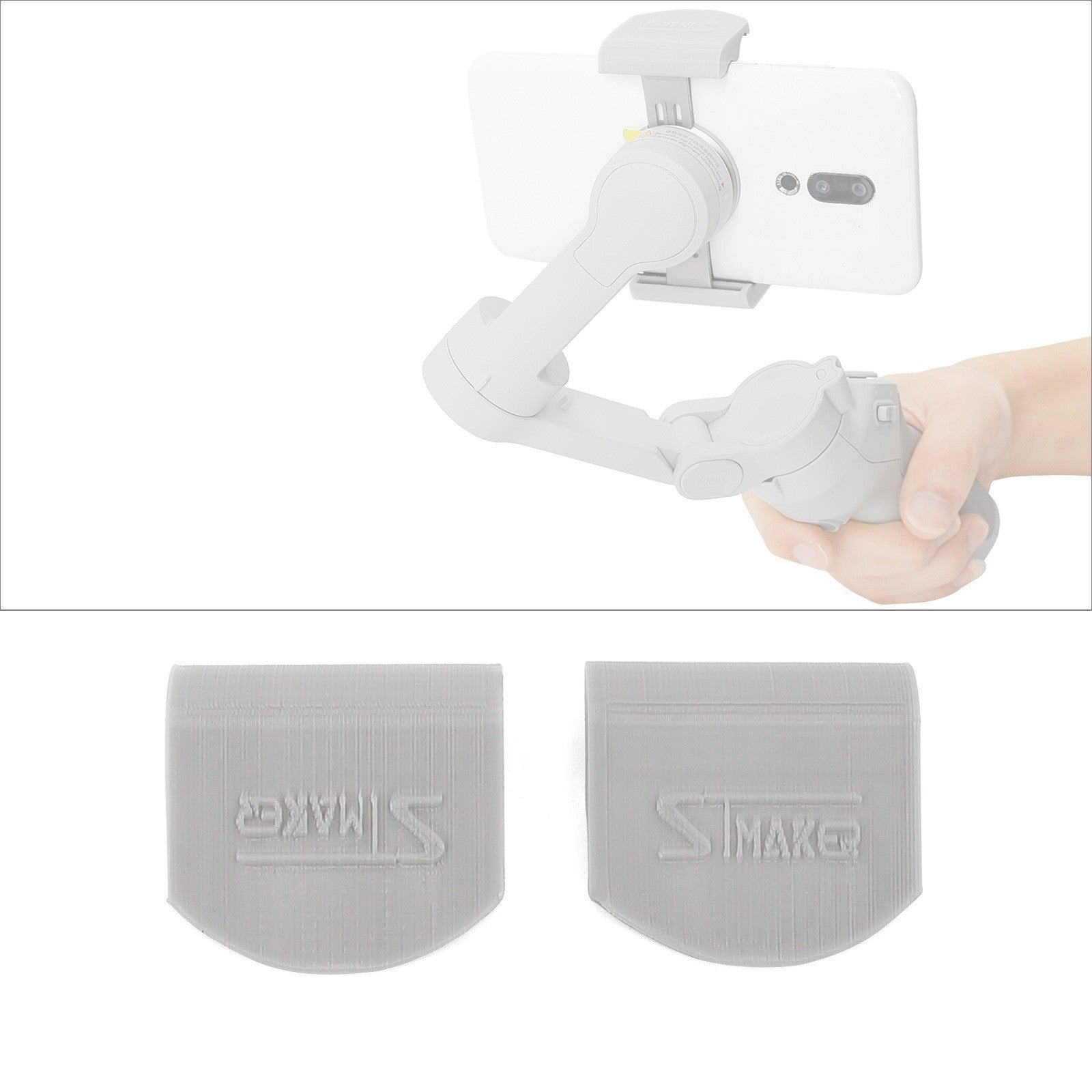 JMT-633738 Magnetic Mobile Phone Buckle Extension Bracket - Gray & Black, 40x38mm, PLA Material