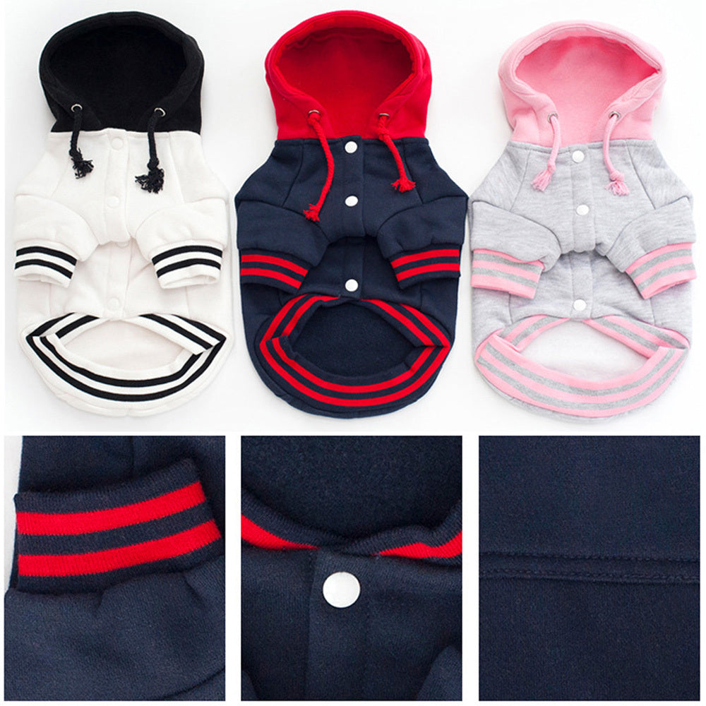 JMT-633802 Cozy Cotton Pet Hoodie with Adjustable Fit for Winter Wear