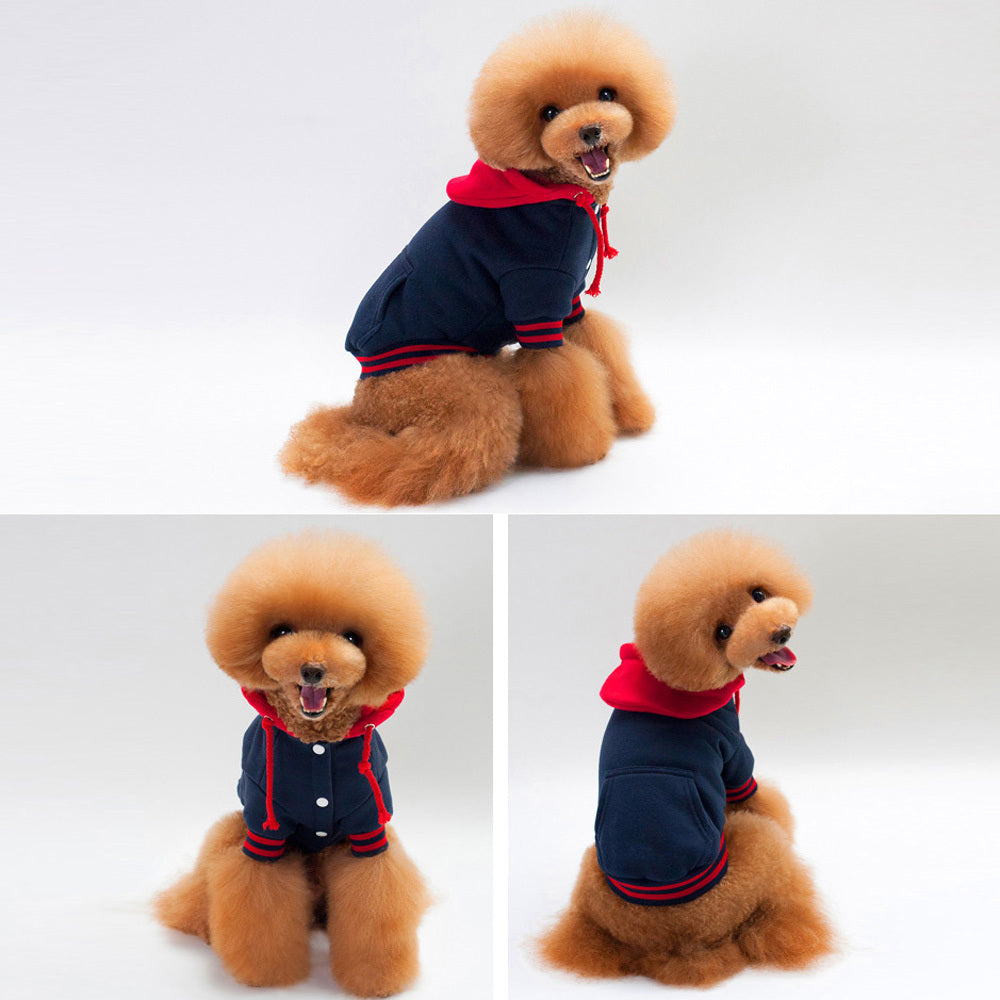 JMT-633802 Cozy Cotton Pet Hoodie with Adjustable Fit for Winter Wear