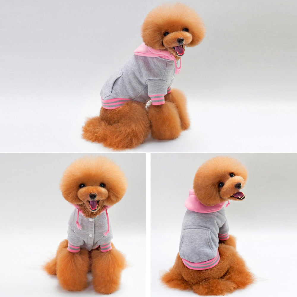 JMT-633802 Cozy Cotton Pet Hoodie with Adjustable Fit for Winter Wear