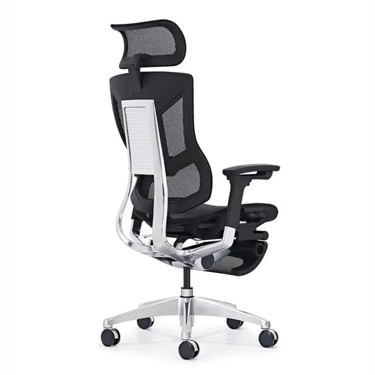 JMT-633802 Ergonomic Full Mesh Office Chair with Lumbar Support and Footrest, 5-Year Warranty