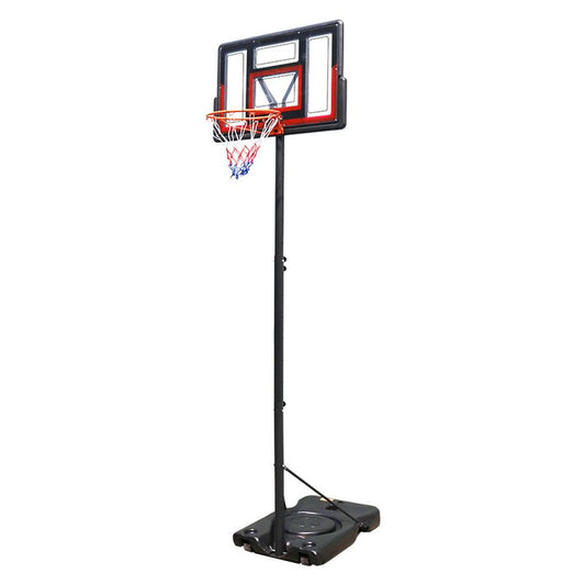 JMT-634122 Adjustable Portable Basketball Hoop with PC Backplate, Large Base & Wheels - 4.43 to 10 ft