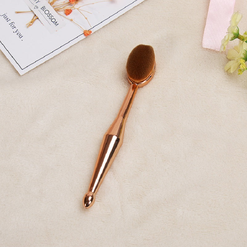 JMT-634314 Toothbrush Style Foundation Brush with Man-Made Fiber Bristles and Portable Plastic Handle