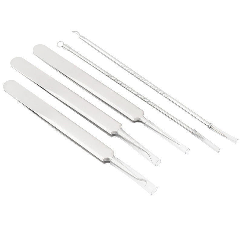 JMT-634442 Stainless Steel Acne and Blackhead Removal Needle Set with Case - 8 Tools