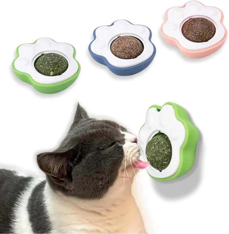 JMT-635018 Catnip Balls for Cats - Edible Dental Chew Toys for Healthy Teeth and Interactive Play