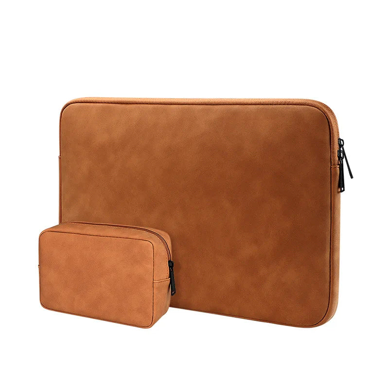 JMT-635018 Universal PU Leather Waterproof Laptop Sleeve with Customizable Logo for Men and Women