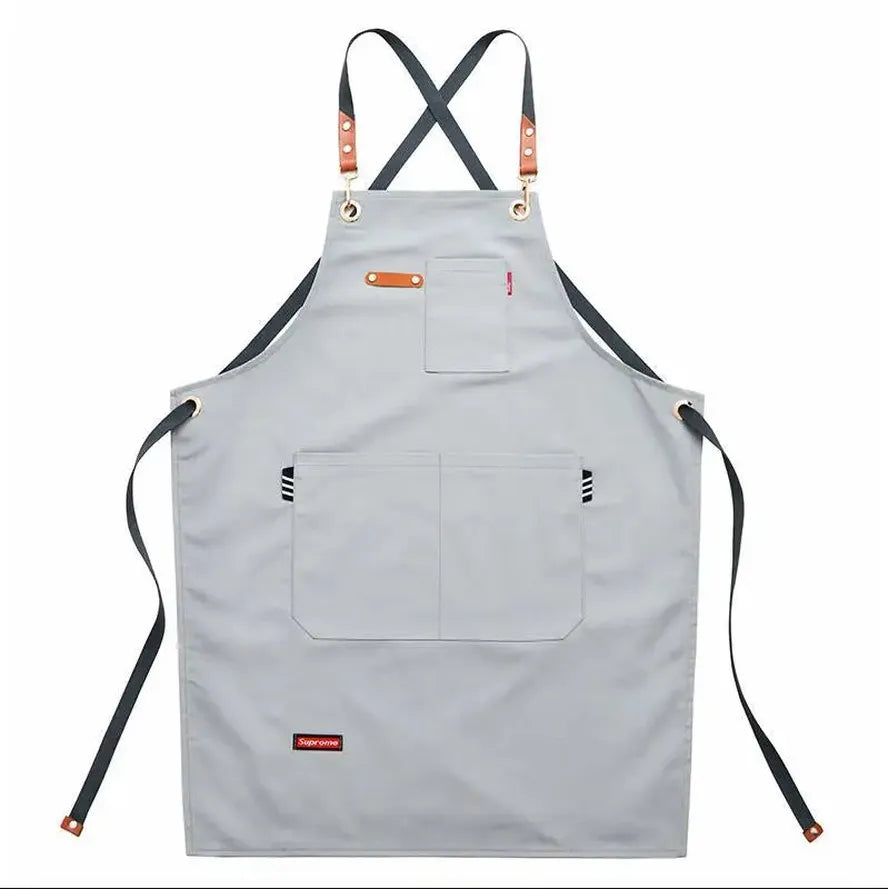 JMT-635082 Canvas Work Apron for Restaurant, Bakery, and Florist – Custom Logo Options Available
